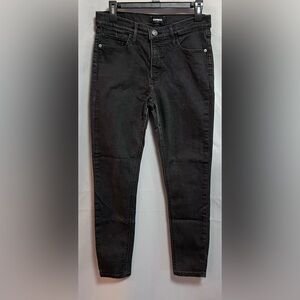Express Women’s Mid Rise‎ Skinny Stretch Black Jeans Size 8R